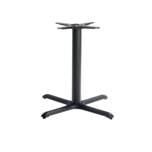 Black table base with a four-legged design suitable for dining tables in restaurants and cafes