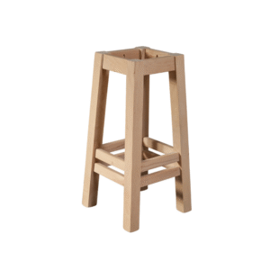 Stylish wooden plant stand designed for indoor and outdoor use.