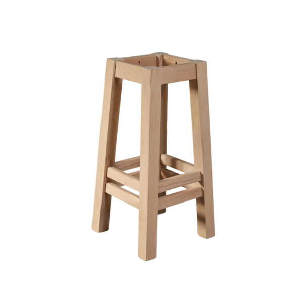 Stylish wooden plant stand designed for indoor and outdoor use.