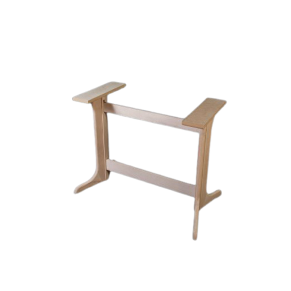A minimalist wooden craft table in a light finish, designed for various creative activities.