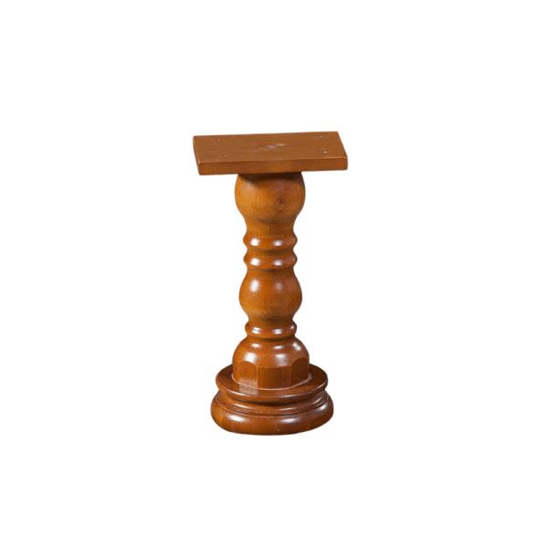 Stylish wooden pedestal stand with a smooth finish, ideal for showcasing decorative items.